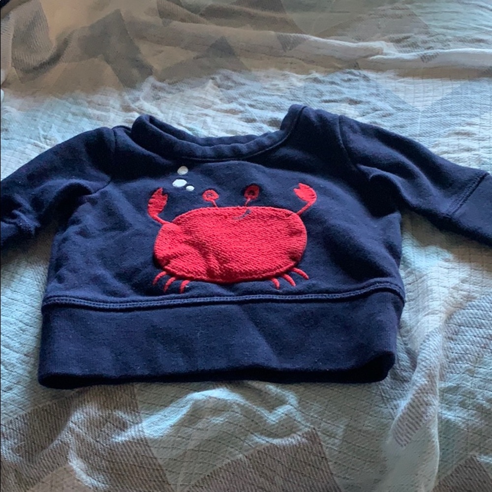 Navy blue crab sweater